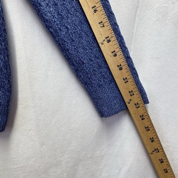 Karen Scott Knitted Braid Split Cowl Neck Long Sleeve Sweater Women XL Blue Used - Picture 8 of 16